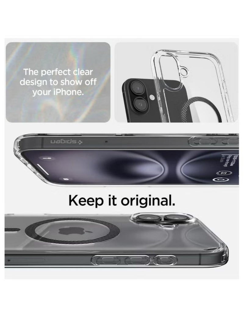 سبايجن غطاء Ultra Hybrid MagFit لهاتف iPhone 16 مع MagSafe (2024) - ألياف الكربون - Image 3