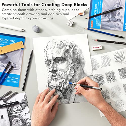 Shuttle Art 52 Pack Drawing Pencils Set, Professional Art Kit with Graphite Charcoal Sticks, Drawing Pad in Portable Case, Ideal for Kids and Adults Artists - Image 5