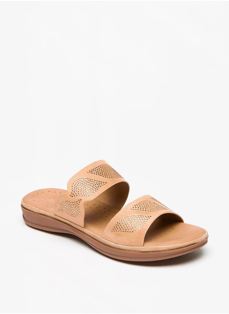 فلورا بيلا Embellished Strap Slip On Open Toe Sandals