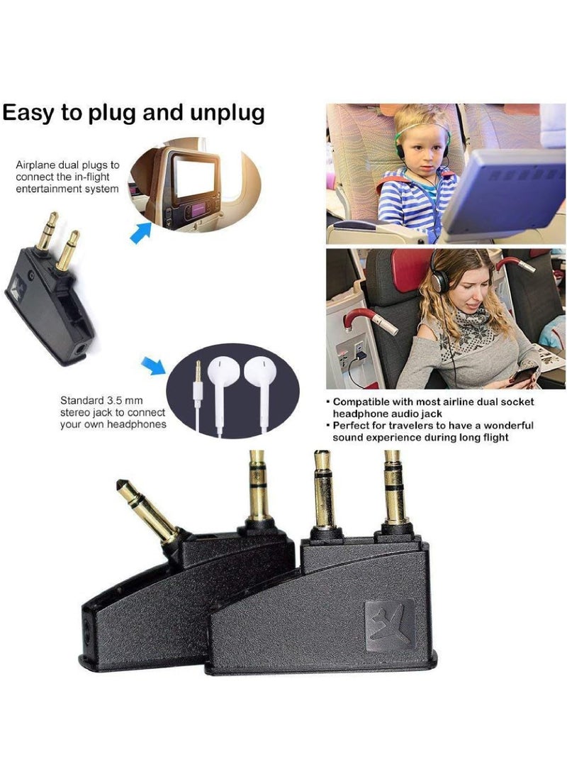 Rock Pow QC15 Airplane Headphone Adapter Compatible with Bose 700 QuietComfort 2 QC3 QC45 QC35 QC35ii QC15 QC25 QC20 NC700 SoundLink SoundLinkII AE2 AE2i AE2W and More Headphones Golden Plated 3.5mm Jack  - Image 5