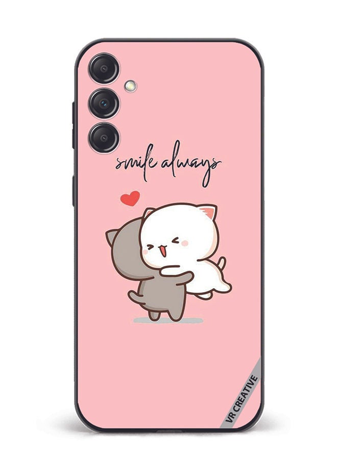 VR CREATIVE Protective Case Cover For Samsung Galaxy M14 Smile Always Design Multicolour - Image 1