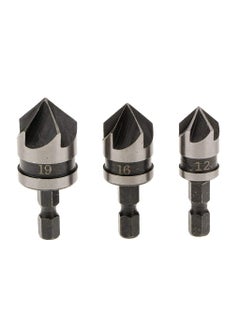 BOLT Bolt Metal 14inch Hex 12 16 19 mm Countersink Power Drill Bit Bore Set for Wood Set of 3  - Image 1