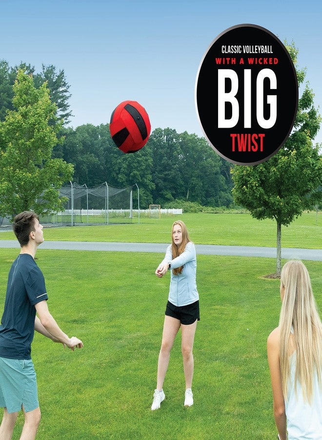 Wicked Big Sports oversized volleyball, soft fabric cover, includes pump and needle, ages 8+, red - Image 3