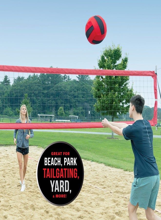 Wicked Big Sports oversized volleyball, soft fabric cover, includes pump and needle, ages 8+, red - Image 4