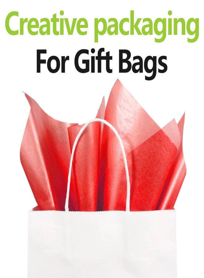 Bobobag 125 Sheets Red Tissue Paper,20"X14" Tissue Paper for Gift Bags,Christmas Weddings Birthday Showers Arts Craft Party Favor Decoration - Image 3