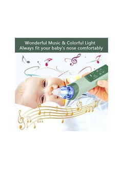 Generic Nasal Aspirator,  Baby Nasal Aspirator Electric Nose Suction Nose Cleaner with 3 Silicone Tips & Suction Strengths Built-in Flashlight and Music  - Image 2