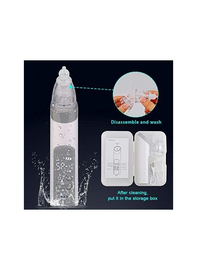 Generic Nasal Aspirator,  Baby Nasal Aspirator Electric Nose Suction Nose Cleaner with 3 Silicone Tips & Suction Strengths Built-in Flashlight and Music  - Image 3