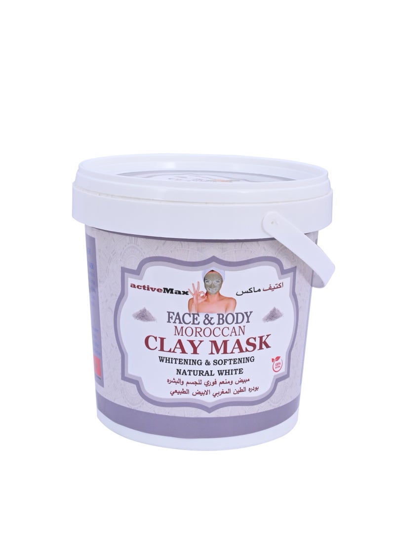 active max Moroccan Powder Clay Mask White Natural - Image 1