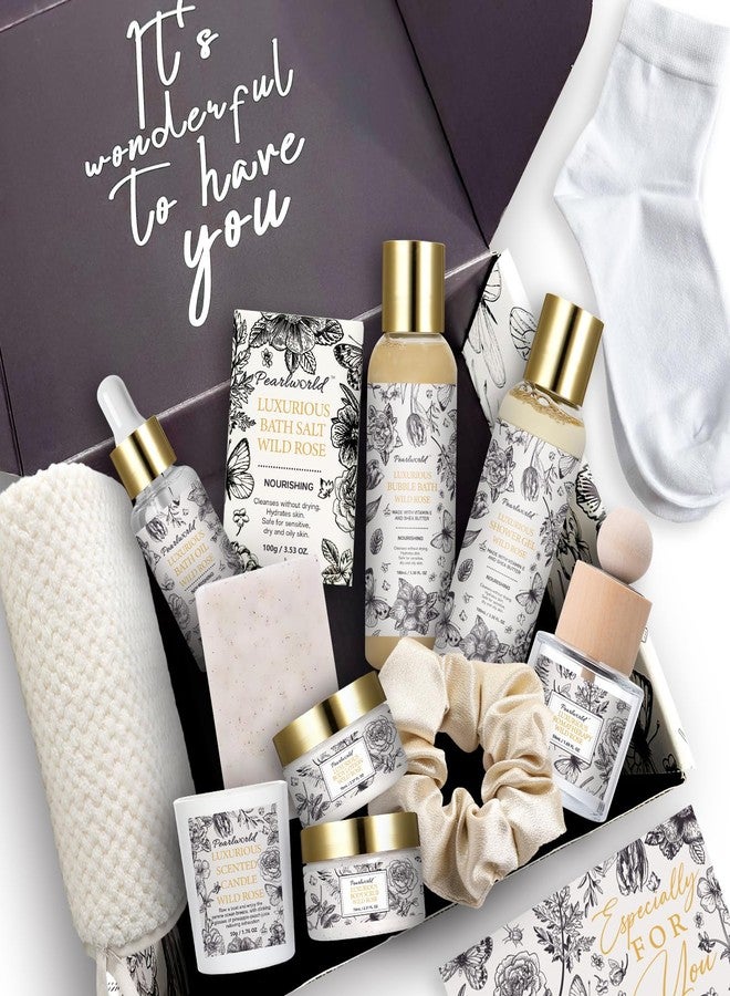 PEARLWORLD Mother's Day Gifts, Spa Gift Set for Women- Luxury Rose 14 Pcs Bath Set, Home Spa Kit, Christmas Gift for Women, Birthday Gifts - Image 5