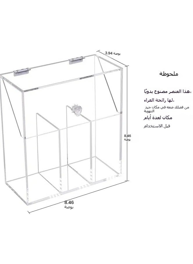 Covered Makeup Brush Holder with Dustproof Lid and Pearls Beads, Large Capacity Acrylic Clear Cosmetic Brush Storage Organizer for Vanity - Image 3