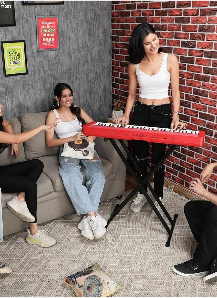 CASIO - CT-S1RD Digital Musical Keyboard, Piano Style With Power Adaptor - Image 1