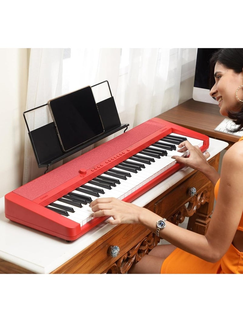 CASIO - CT-S1RD Digital Musical Keyboard, Piano Style With Power Adaptor - Image 1