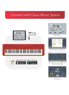 CASIO CT-S1RD Digital Musical Keyboard, Piano Style With Power Adaptor  - Image 4