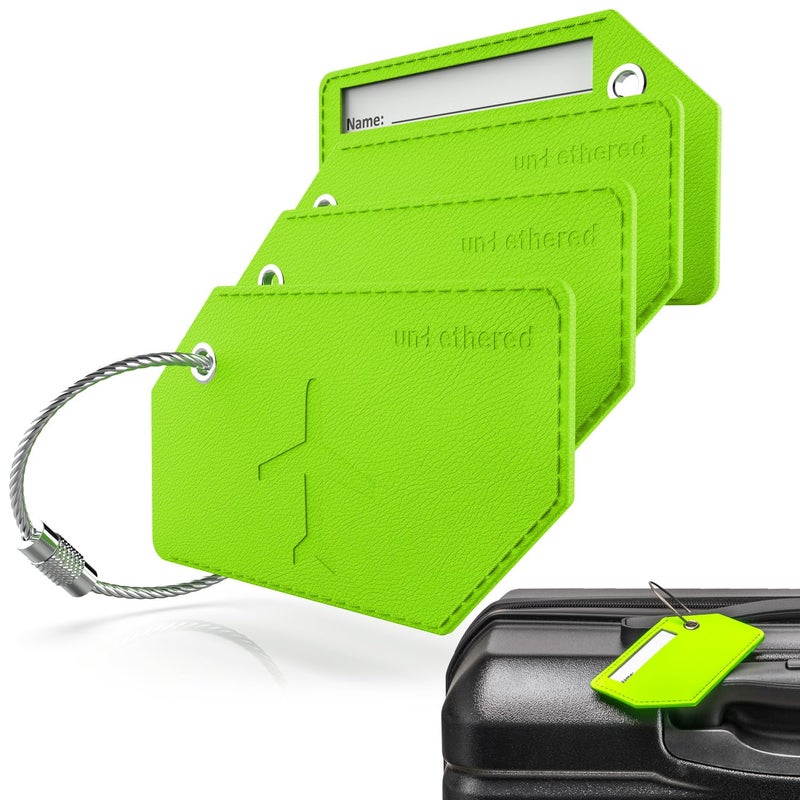 Untethered 4-Pack Luggage Tag Set | Durable Luggage Tags for Suitcases & Travel Bags | Bag Tag & Name ID Identifiers | Suitcase Tags for Easy Luggage Identification - Image 1