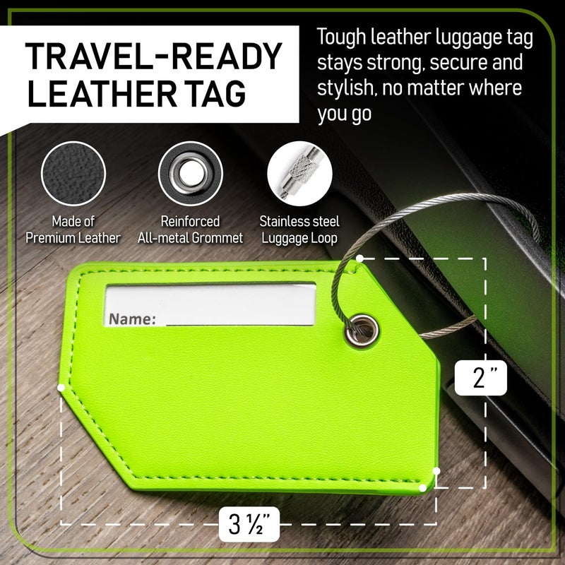 Untethered 4-Pack Luggage Tag Set | Durable Luggage Tags for Suitcases & Travel Bags | Bag Tag & Name ID Identifiers | Suitcase Tags for Easy Luggage Identification - Image 5