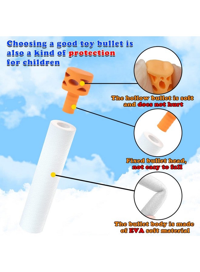EKIND 100 Pcs Waffles Darts Refill Pack Foam Bullet Compatible For Nerf N-Strike Series Blaster (Glow At Dark, White) - Image 3