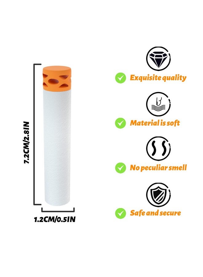 EKIND 100 Pcs Waffles Darts Refill Pack Foam Bullet Compatible For Nerf N-Strike Series Blaster (Glow At Dark, White) - Image 2