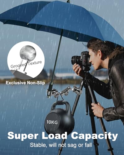 Kolasels Double Super Clamp Mount with 14 Screw Interface Full Metal 360 Adjustable Umbrella Clamp for Photo Studio Light Stand Pole Cross Bars Photography Reflector Handlebar C Stand Desk - Image 3