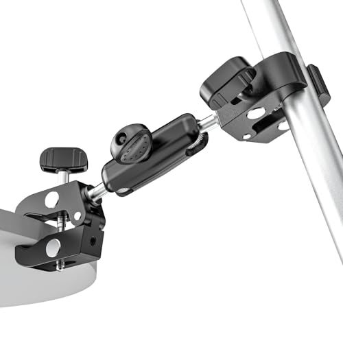 Kolasels Double Super Clamp Mount with 14 Screw Interface Full Metal 360 Adjustable Umbrella Clamp for Photo Studio Light Stand Pole Cross Bars Photography Reflector Handlebar C Stand Desk - Image 1