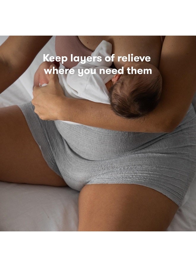 Frida Mom Women's Postpartum Underwear, Disposable Boyshort Underwear, Seamless with Stretchy Support, Postpartum Essentials, Size Petite (Waist 23"-34" Stretched), 8 Count Feminine Care, Grey - Image 5