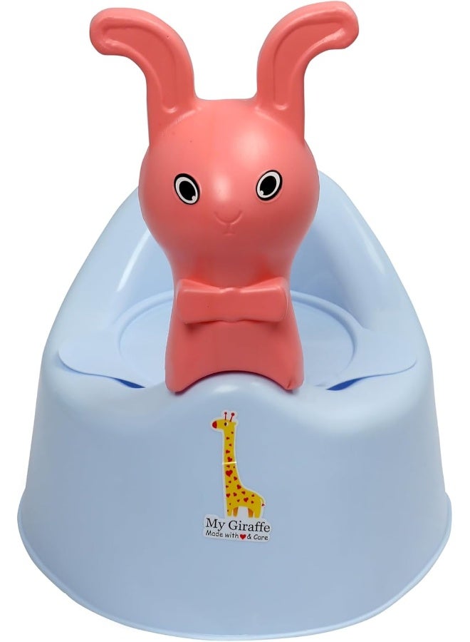 ESQUBE Esqube Baby Potty Seat with Rabbit Toy, Light Blue  - Image 2