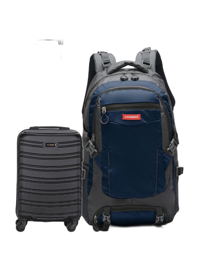 Stargold Single Hardside Spinner ABS Trolley Luggage With Number Lock 20 Inches & 22 Inch Hiking Campaign Bag & Travel Sports Backpack Bundle - Image 1
