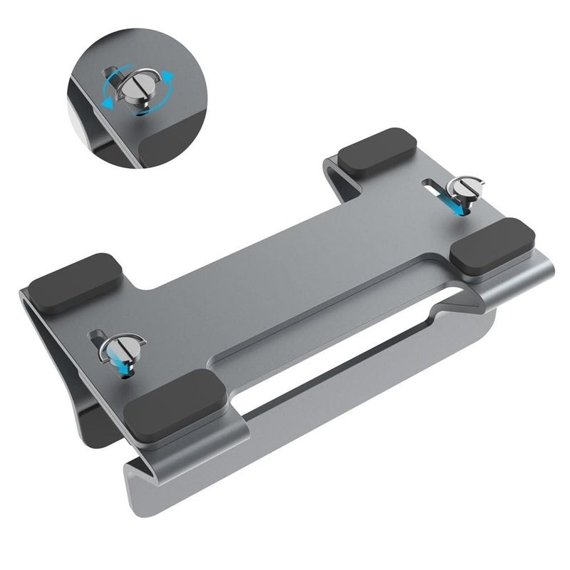 Vertical Aluminum Laptop Stand Adjustable Width Holder Desk Organizer Gray - Image 4