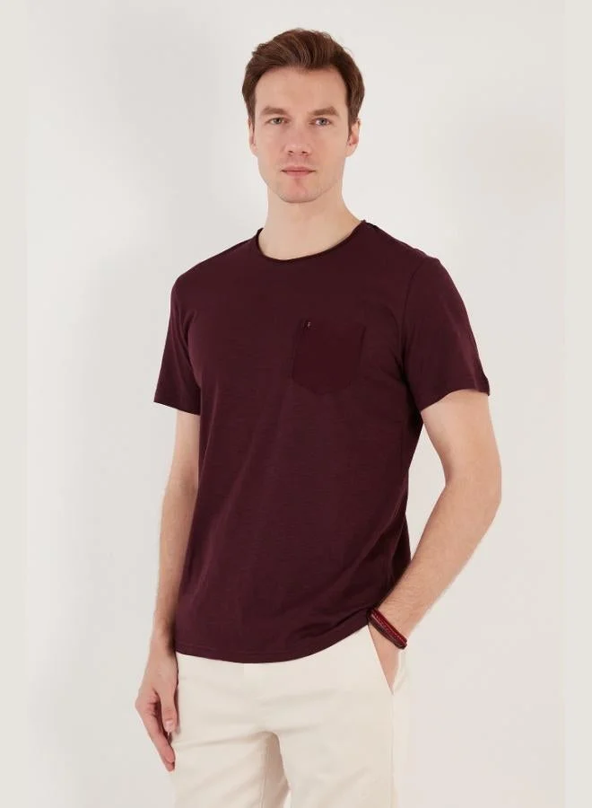 Buratti  Buratti 100% Cotton Slim Fit Crew Neck Pocket T Shirt Men's T SHIRT 5902000 for Men | Best Price UAE