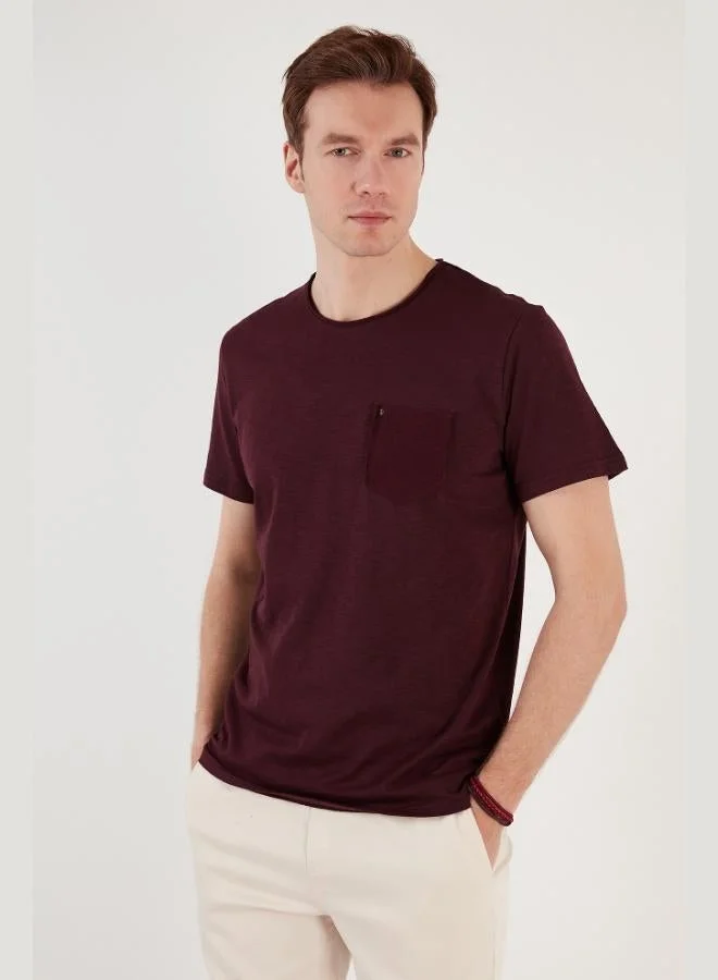 Buratti  Buratti 100% Cotton Slim Fit Crew Neck Pocket T Shirt Men's T SHIRT 5902000 for Men | Best Price UAE