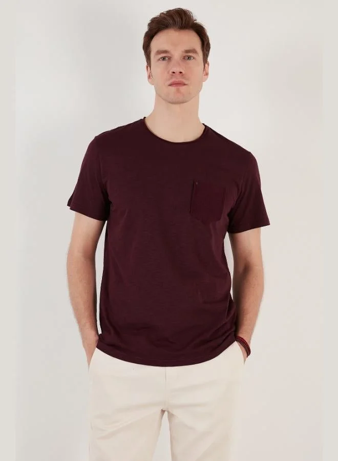 Buratti  Buratti 100% Cotton Slim Fit Crew Neck Pocket T Shirt Men's T SHIRT 5902000 for Men | Best Price UAE