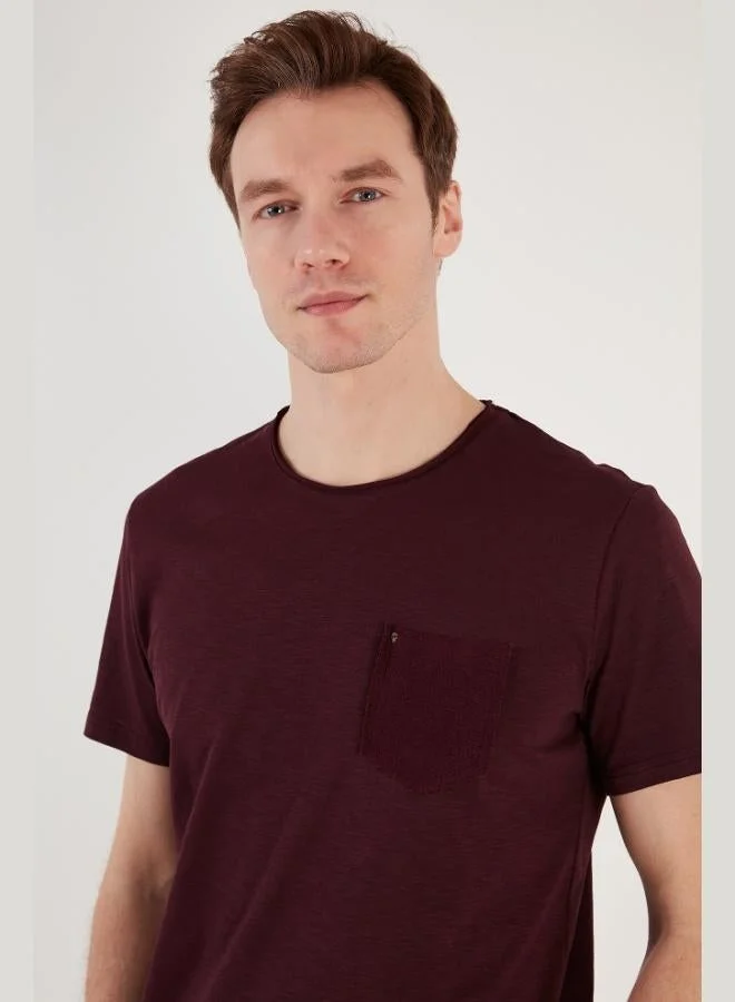 Buratti  Buratti 100% Cotton Slim Fit Crew Neck Pocket T Shirt Men's T SHIRT 5902000 for Men | Best Price UAE