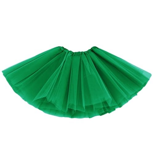 BGFKS Girls 3 Layered Tulle Tutu Skirt with Lining,Princess Ballet Dance Dress for Girls. Green - Image 1