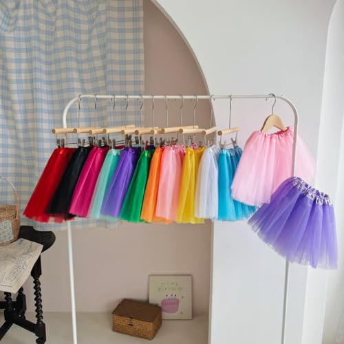 BGFKS Girls 3 Layered Tulle Tutu Skirt with Lining,Princess Ballet Dance Dress for Girls. Green - Image 3