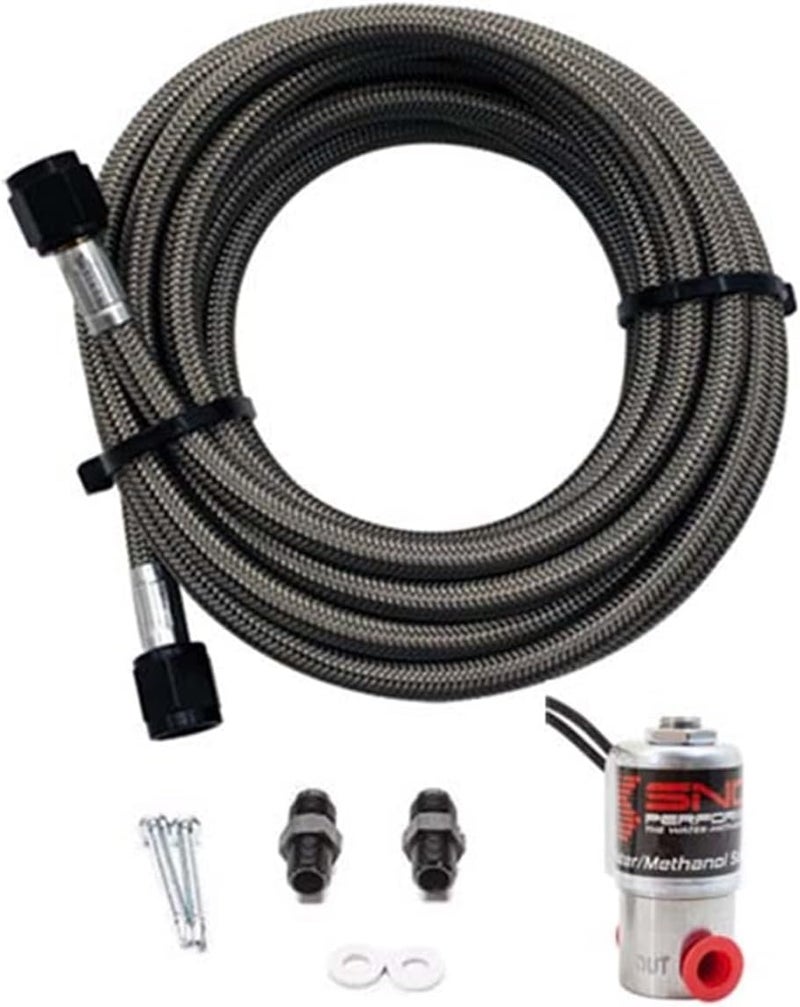 Snow Performance SNO-40012-BRD Braided SS Line Trunk Mount Upgrade (4AN SS Braided Line Systems) - Image 1