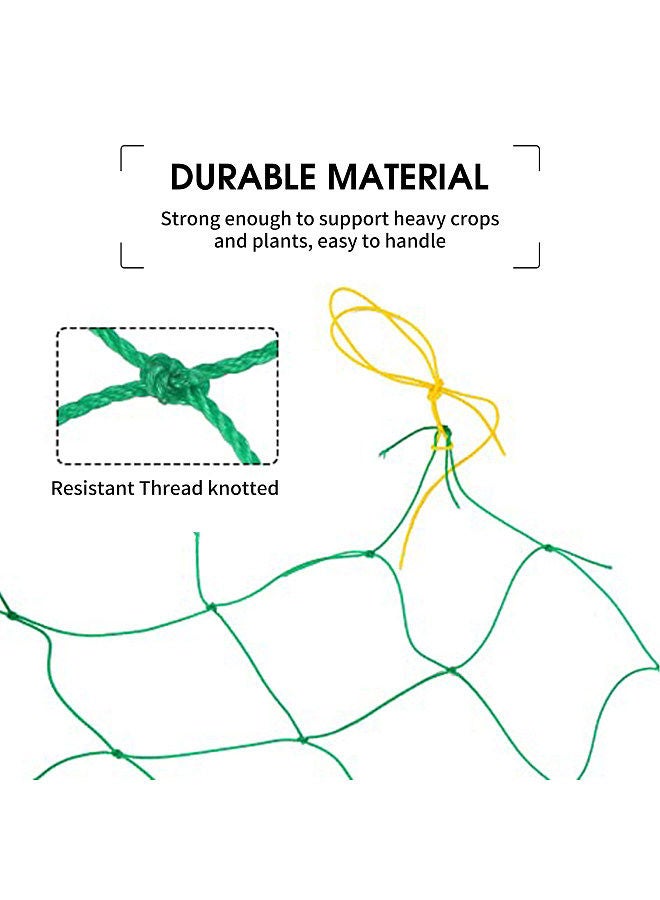 YEGBONG Trellis Netting for Climbing Plants 16 X 6 FT Garden Trellis Netting for Cucumber Vine Fruits Vegetables Tomato With Tie Wire Clips