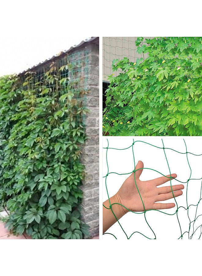 YEGBONG Trellis Netting for Climbing Plants 16 X 6 FT Garden Trellis Netting for Cucumber Vine Fruits Vegetables Tomato With Tie Wire Clips