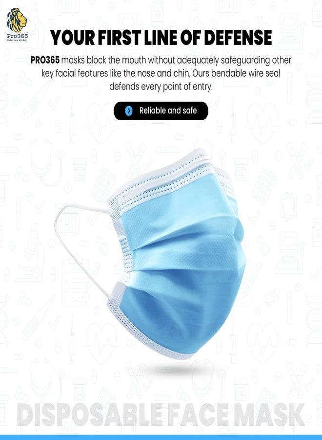 PRO365 3 Ply Surgical Mask 50 Pack Disposable Non Woven Melt-Blown CE Certified with Nose Pin - Image 5