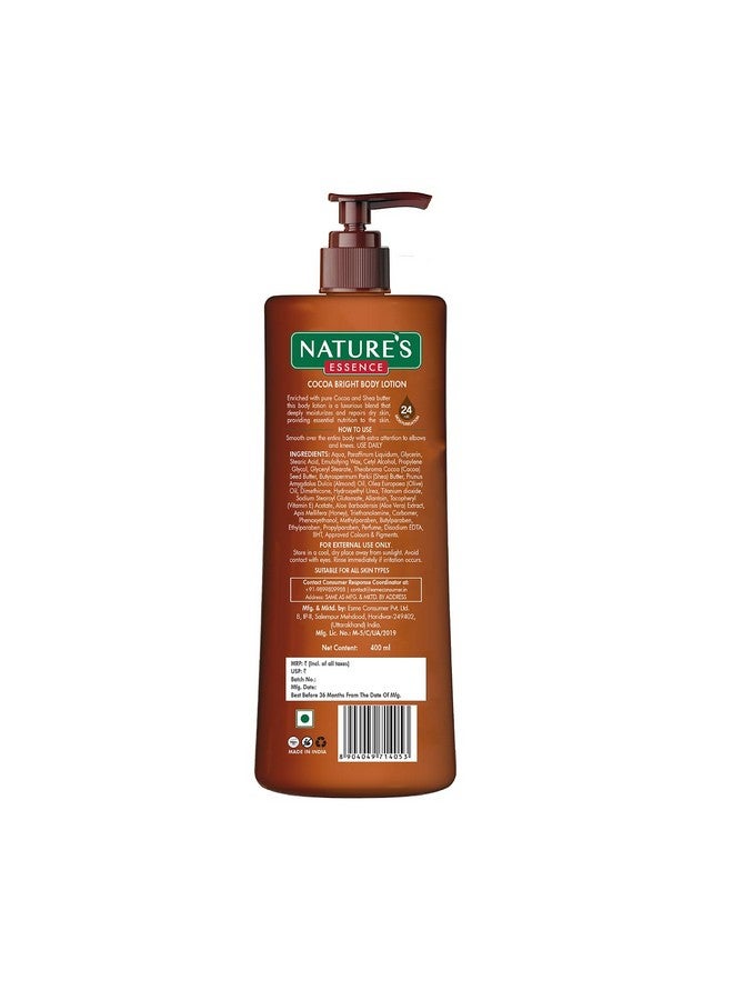 Nature's Essence Cocoa Bright Body Lotion with Pure Cocoa & Shea Butter, 400ml - Image 5