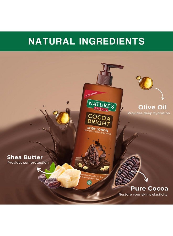 Nature's Essence Cocoa Bright Body Lotion with Pure Cocoa & Shea Butter, 400ml - Image 3