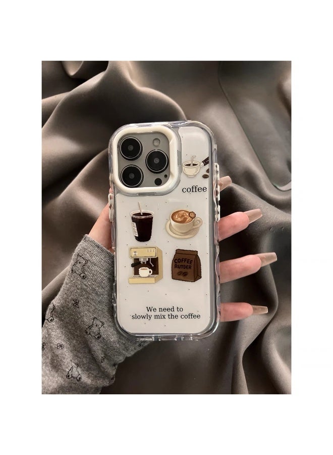 NIBEMINENT Mud Point Coffee Protective TPU Case Cover For iPhone 15 Pro - Image 1