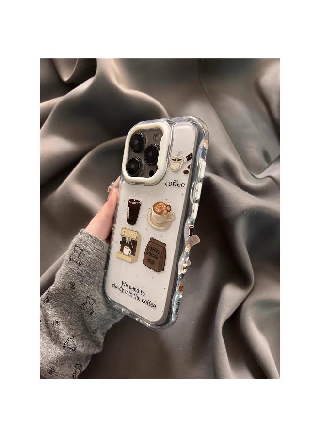 NIBEMINENT Mud Point Coffee Protective TPU Case Cover For iPhone 15 Pro - Image 3