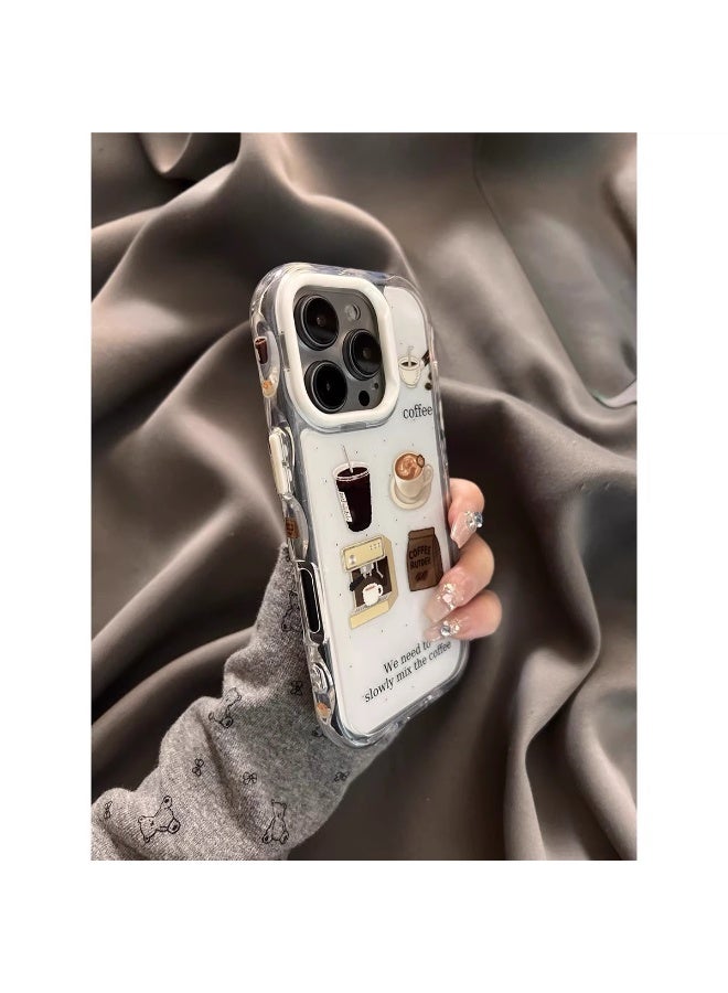 NIBEMINENT Mud Point Coffee Protective TPU Case Cover For iPhone 15 Pro - Image 2