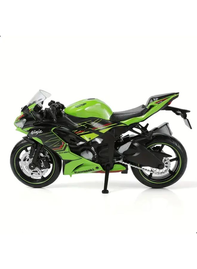 1 12 Scale Kawasaki Ninja Inspired Sportbike White Die Cast Motorcycle Model with Display Base - Image 5