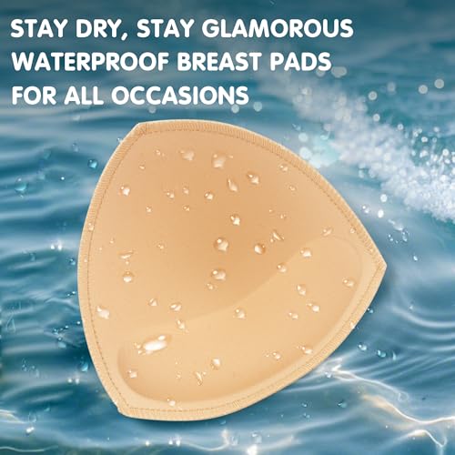 BeaGirl Waterproof Swimsuit Bra Pad Inserts 4 Pairs,Push up Sewn Padded Bathing Suit Insert for Swimsuits Sport Bikini - Image 2