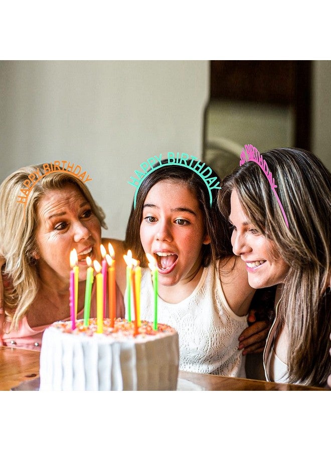 Candygirl 6Pcs Birthday Headbands Happy Birthday Girl Tiara Birthday Crown Party Supplies For Kids And Adults - Image 3