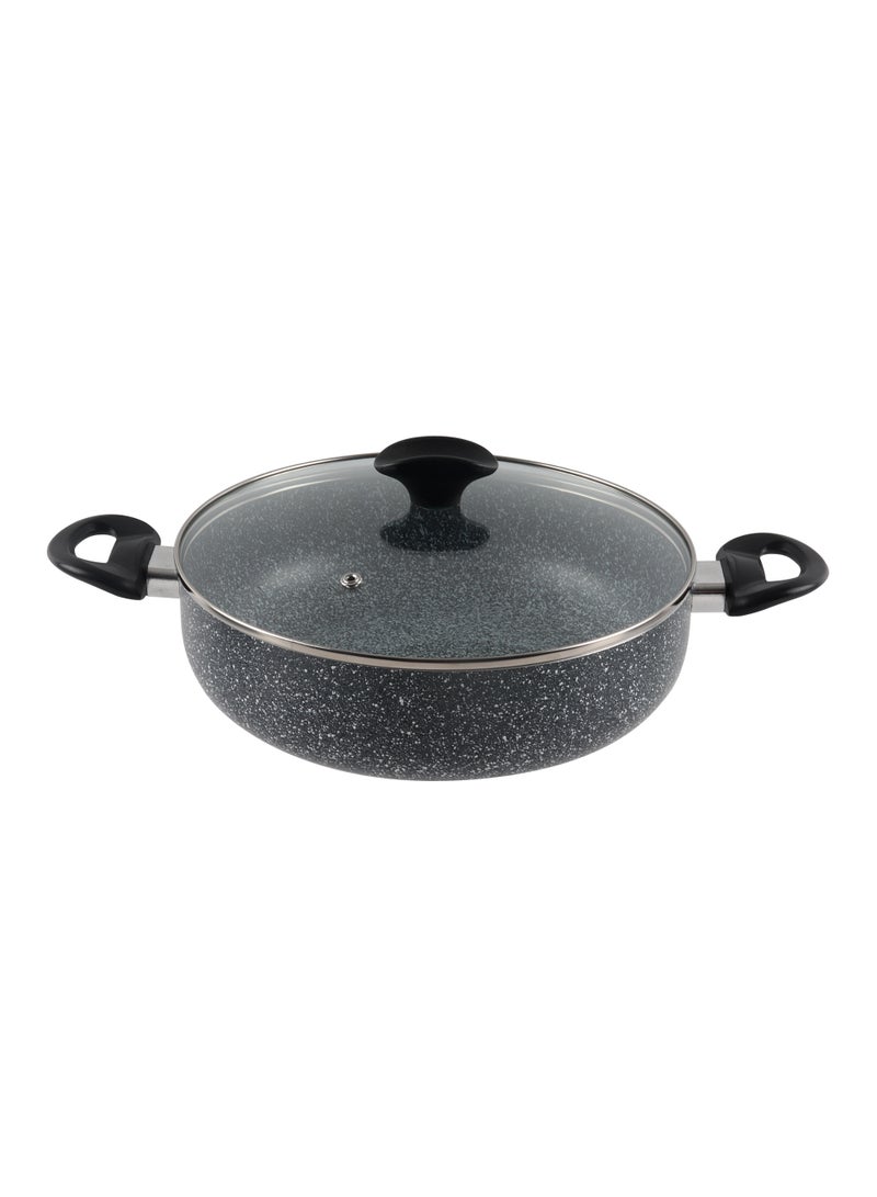 noon east 7-Piece Aluminum Cookware Set, Non-Stick Surface, Frying Pan 26cm, Casserole with Lid 24cm,Casserole with Lid 20 cm And shallow Pot with Lid 26 cm - PFOA Free - Image 3