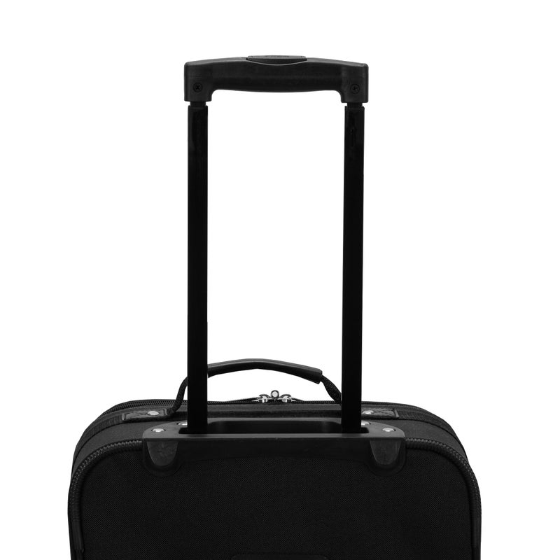 Rockland Fashion Softside Upright Luggage Set, Expandable, Black, 2-Piece (14/19) - Image 2