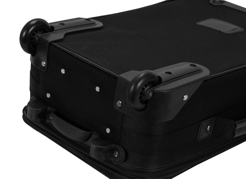 Rockland Fashion Softside Upright Luggage Set, Expandable, Black, 2-Piece (14/19) - Image 3