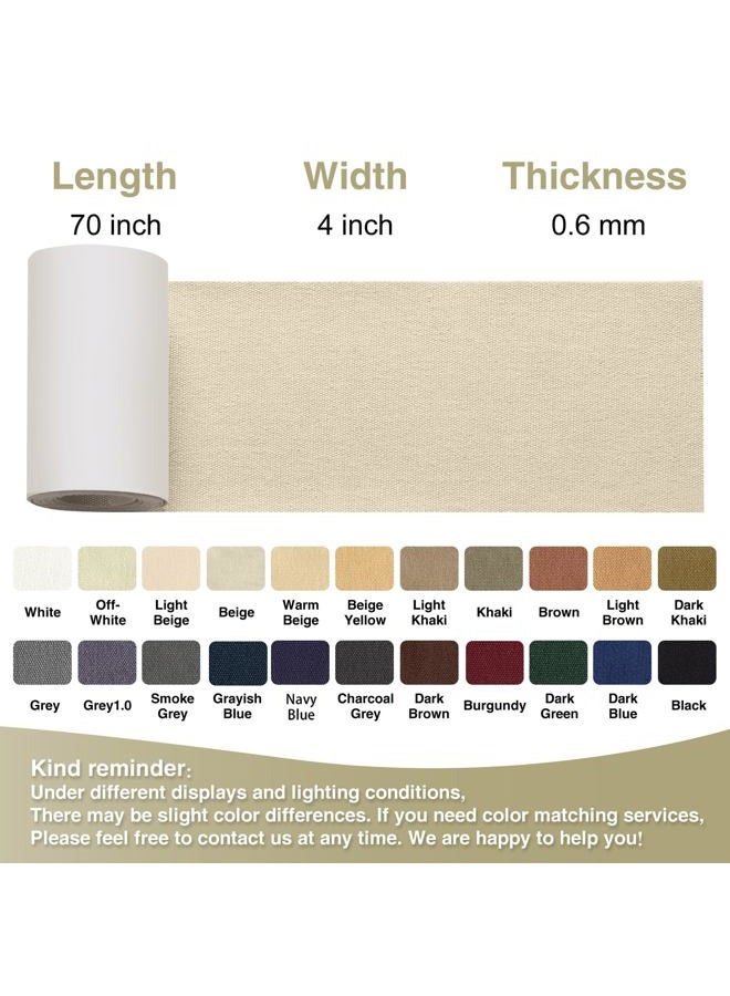 Gheeidau Canvas Repair Tape 4×70 Inch Waterproof Self-Adhesive Fabric Repair Patch for Repairing Boat Covers,Tents,Patio Umbrellas,Car Seats,Luggage,Sofas.(Beige) - Image 4