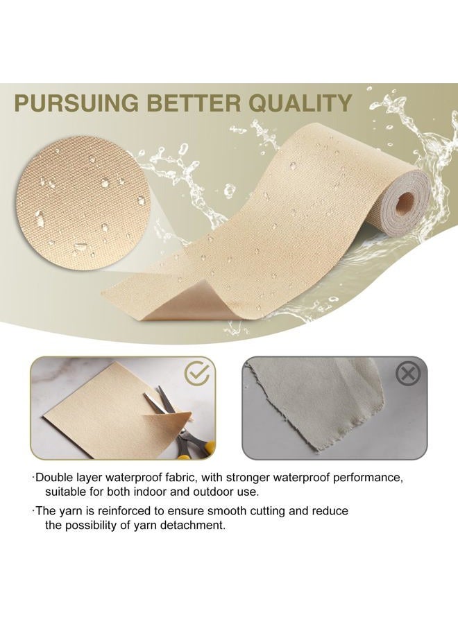 Gheeidau Canvas Repair Tape 4×70 Inch Waterproof Self-Adhesive Fabric Repair Patch for Repairing Boat Covers,Tents,Patio Umbrellas,Car Seats,Luggage,Sofas.(Beige) - Image 3